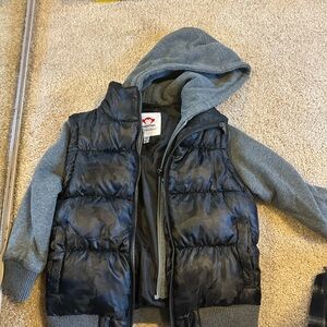 Appaman Black and Gray Kids Puffer Jacket